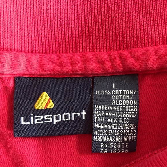 90’s Vintage Womens Large Liz Sport Red Polo EUC - Picture 3 of 7